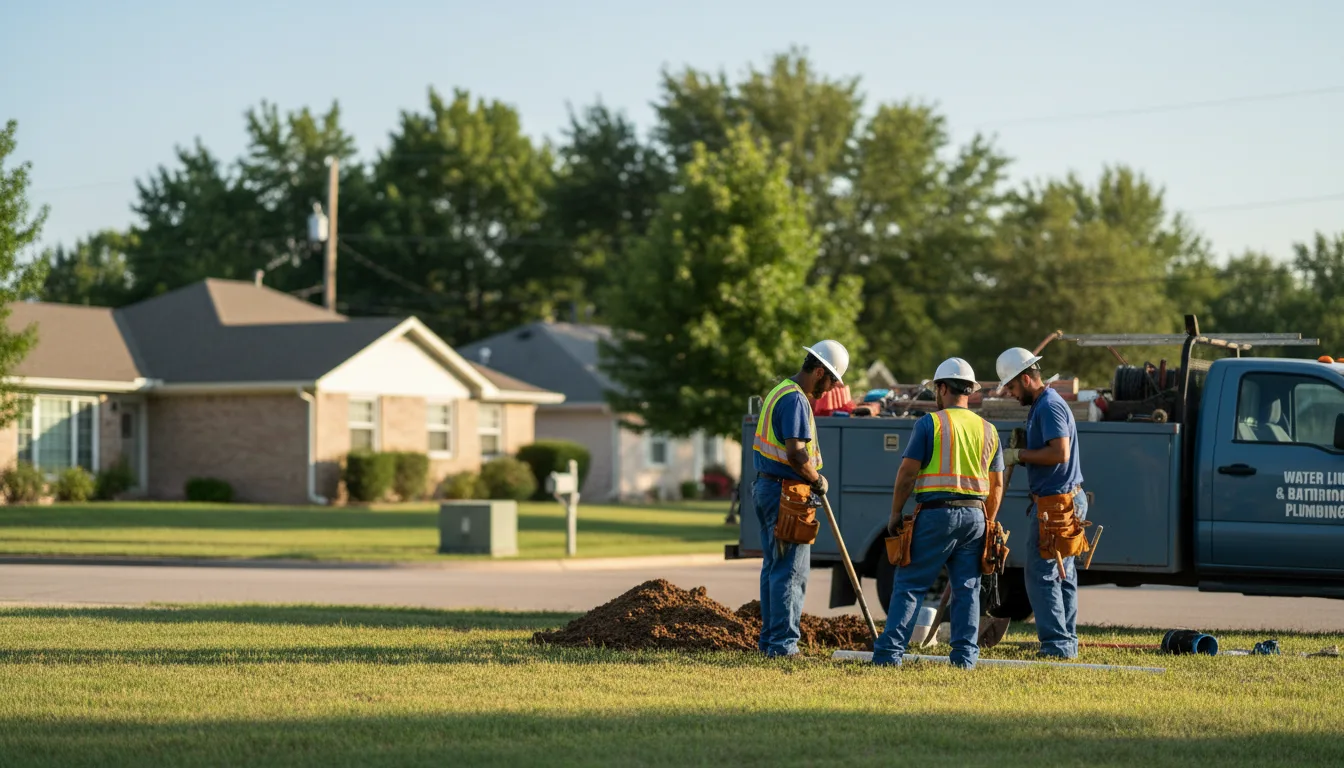 Residential water line and bathroom plumbing service in Morning View, KY